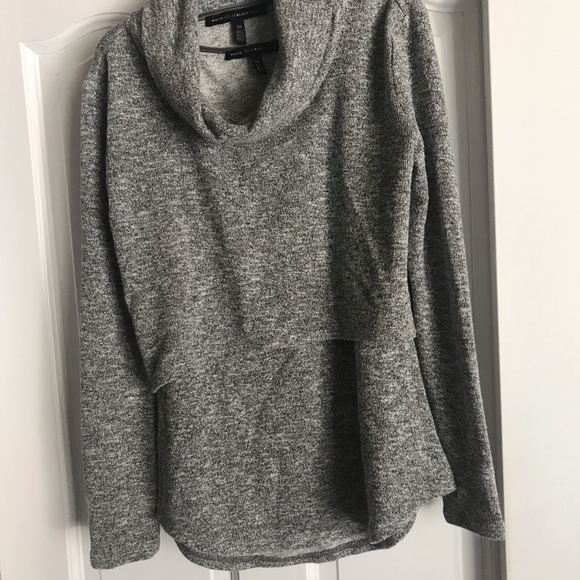 WHBM Gray Layered Sweater With Metallic Thread - Picture 2 of 8